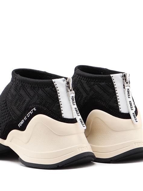 fendi high tech jacquard & leather sneaker|Fendi.